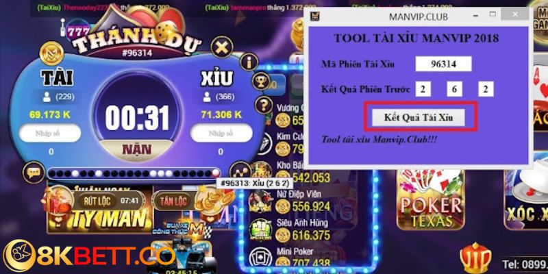 Cách dùng tool hack Tài Xỉu MANVIP