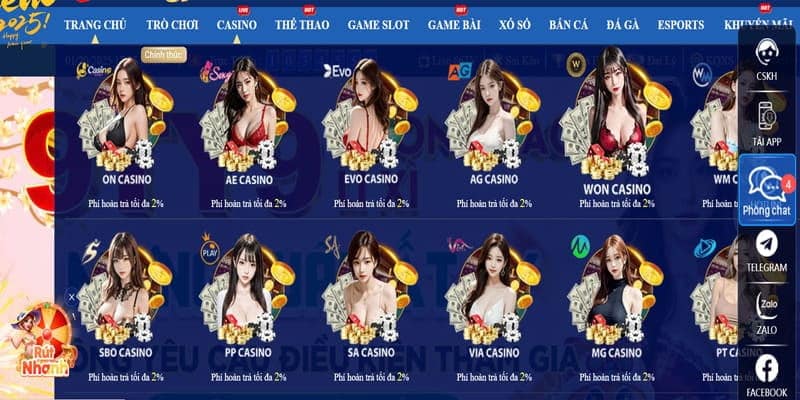 Khám phá đôi nét về sảnh game Casino QH88